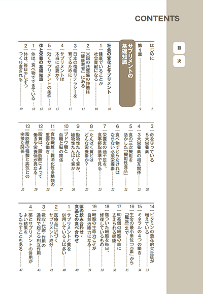 サプリメント健康事典 目次